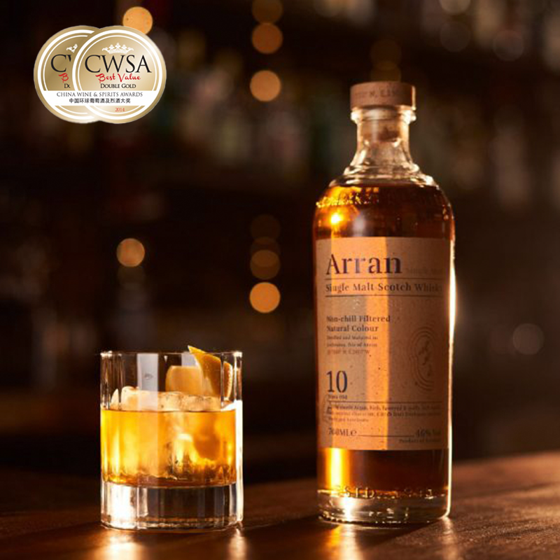 Arran 10 Year Old Whiskey with Gift Box 10 Year Scotch Old Whisky Scotch Single Malt Whisky 700ml 46%